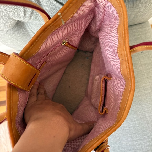 RARE HTF Vintage Dooney & Bourke Hydrangeas Canvas & Vachetta Leather Purse - Picture 9 of 9